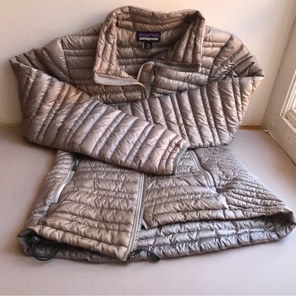 Patagonia Jacket Woman XS Ultralight Down Puffer Gray EUC - Picture 8 of 8